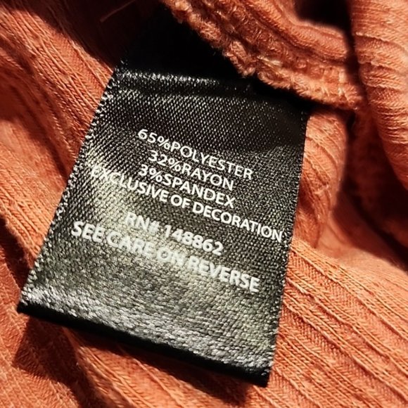 Torrid - Textured Jersey Scoop Neck Button Down Babydoll in Apricot Brandy - Picture 6 of 11